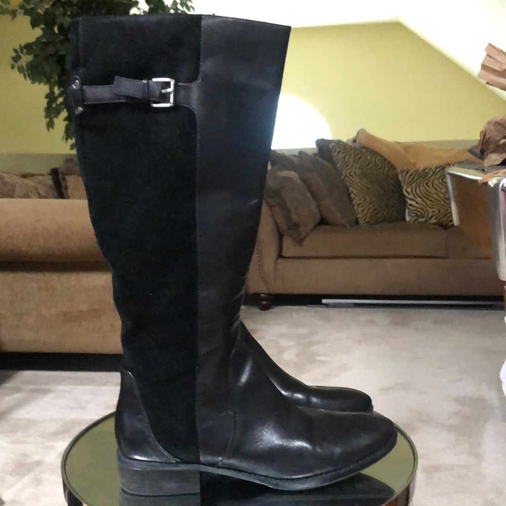 Sam Edelman Women’s Black leather and suede riding boots size 10.